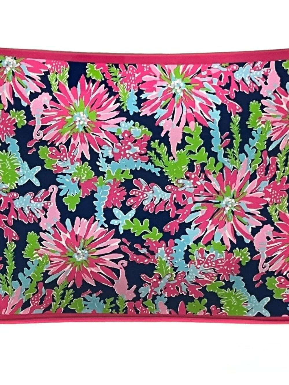 Lilly Pulitzer Glass Catchall Trinket Tray Dish Trippin and Sippin Print